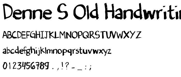 Denne_s Old Handwriting font